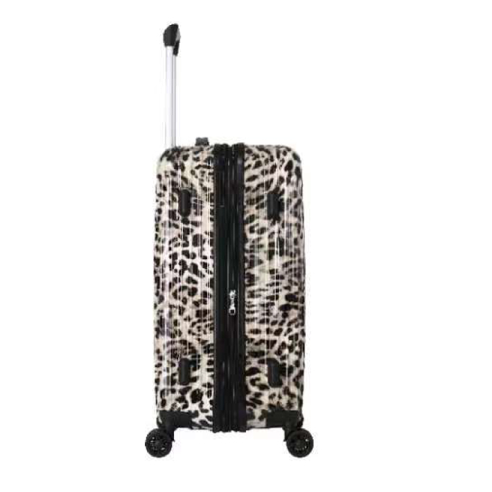 条件付き送料無料】ヒョウ柄 キャリーケース Sサイズ 軽量 旅行 国旗