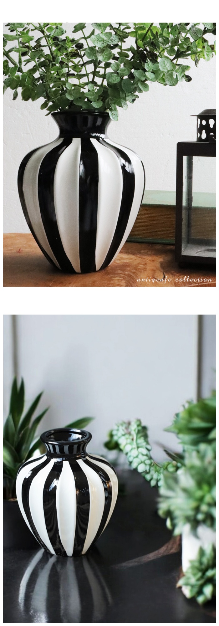 ポイント10％！2月25日20時〜3月26日10時 ストライプ柄 花瓶 Sサイズ