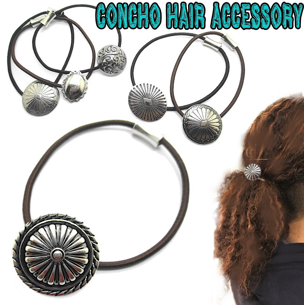 コンチョ ヘアゴム 髪留め ネイティブ インディアン デザイン ヘア