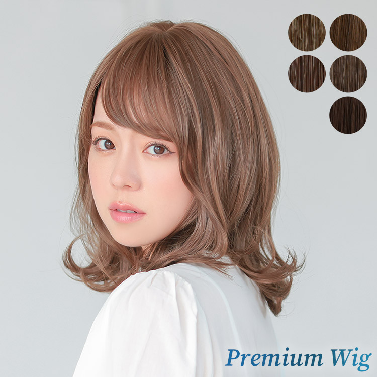 AQUADOLL VENUS ウィッグ 女性 セミロング ミディアム カール パーマ