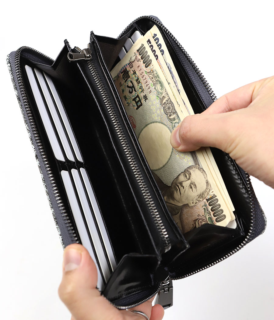 エレファントレザー 象革 長財布 ラウンドファスナー シングル