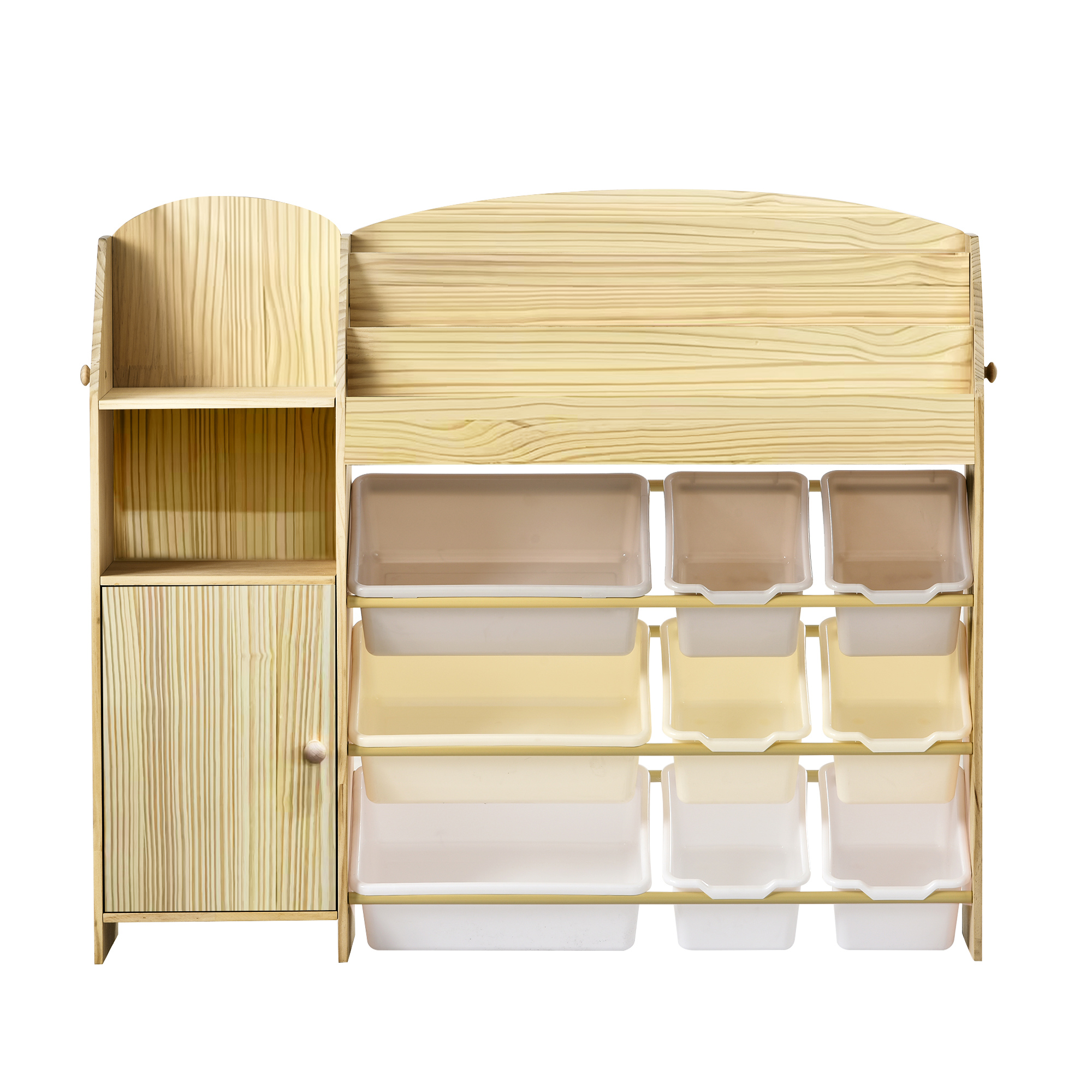 BTM 【全品P5倍☆今夜20時〜4H限定！】おもちゃ収納 天然木 大容量