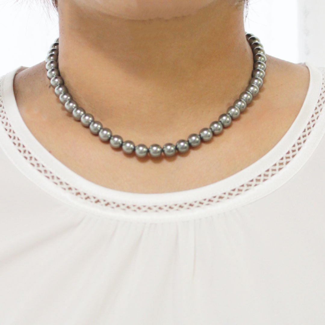 Pure パール ネックレス イヤリング セット 真珠 レディース 貝パール