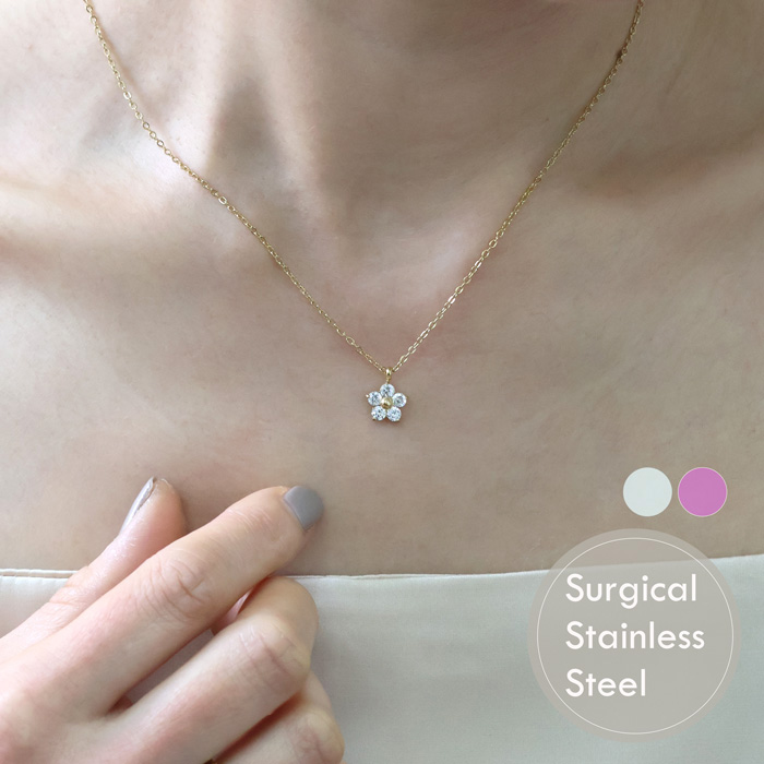 BLUE LEAF（ブルーリーフ） サージカルステンレス ステンレス CZダイヤ