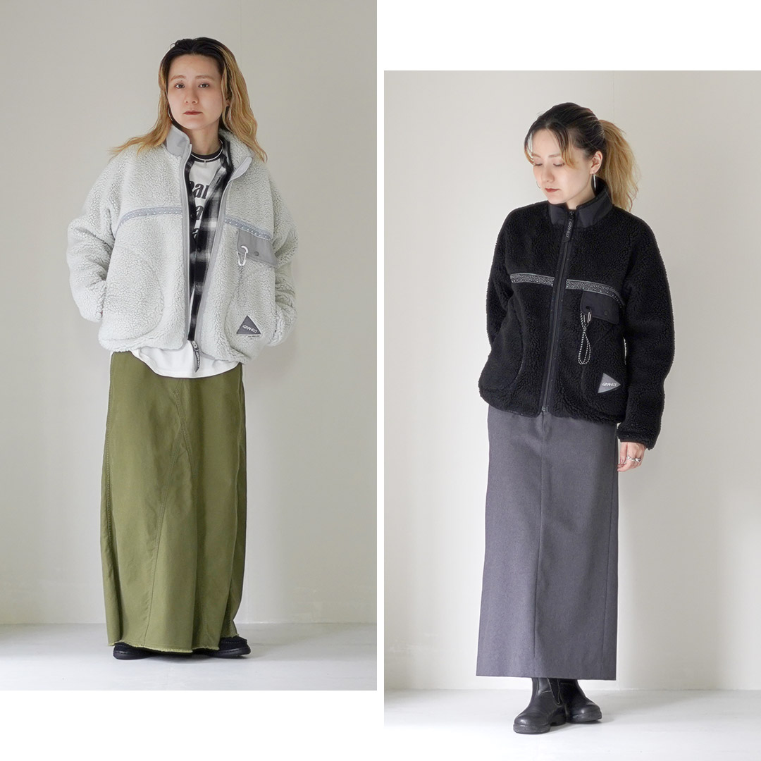 and wander（アンドワンダー） グラミチ ジャガードテープ フリース