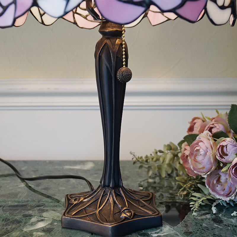 ステンドグラス ランプ スタンド ローズ バラ Lサイズ 送料無料 LED球