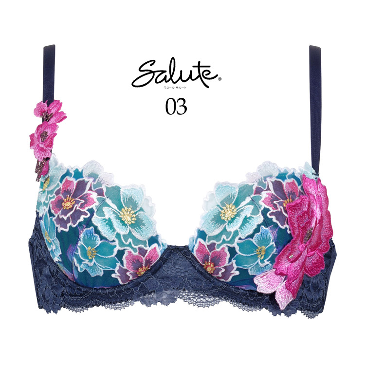サルート（SALUTE） ワコール 03G P-up ブラジャー GHIカップ プッシュ