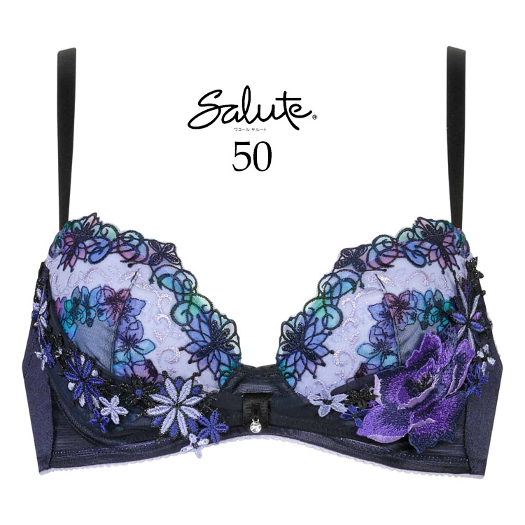 サルート（SALUTE） ワコール 50G リボンブラ ブラジャー G/65-75 谷間