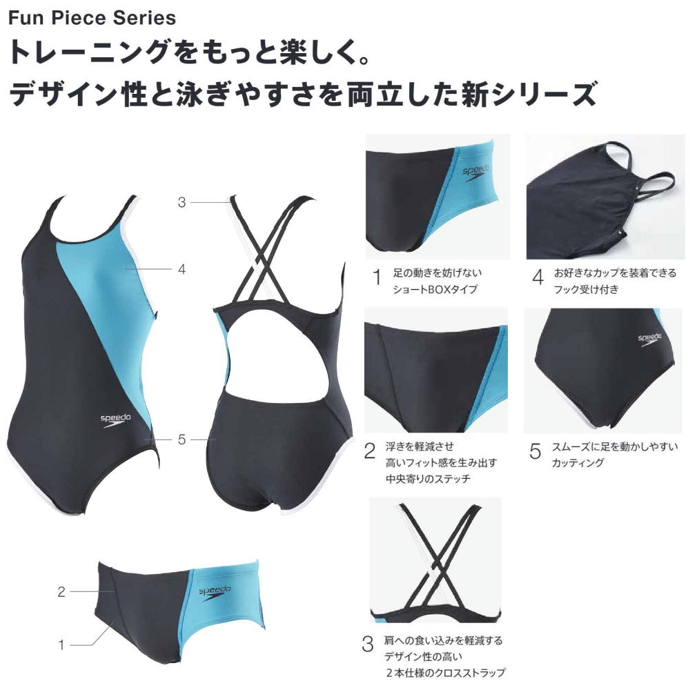 speedo（スピード） 競泳水着 メンズ 練習用 ファンピースターンズ