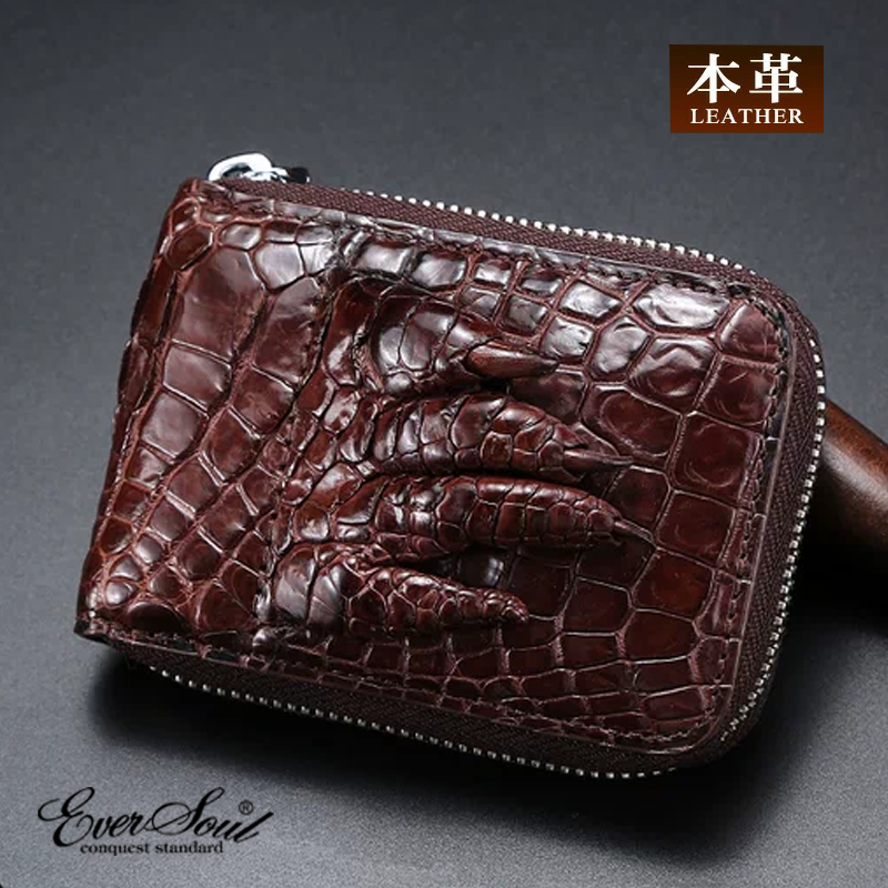 ミニ財布 メンズ カードケース クロコダイル 爪つき レザー 革 本革