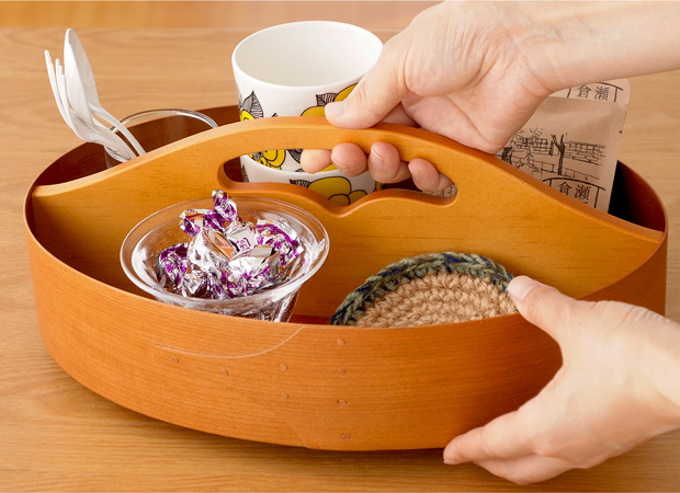 AXCIS（アクシス） シェーカーボックス トレイ 木製 トレー ハンドル