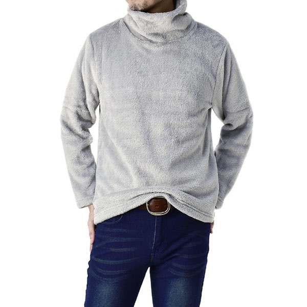 FLAG ON CREW ふわふわフリース タートルネック メンズ ハイネック