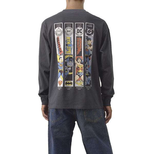 FLAG ON CREW Tシャツ 長袖 メンズ 綿100％ ロンT アメコミ DC