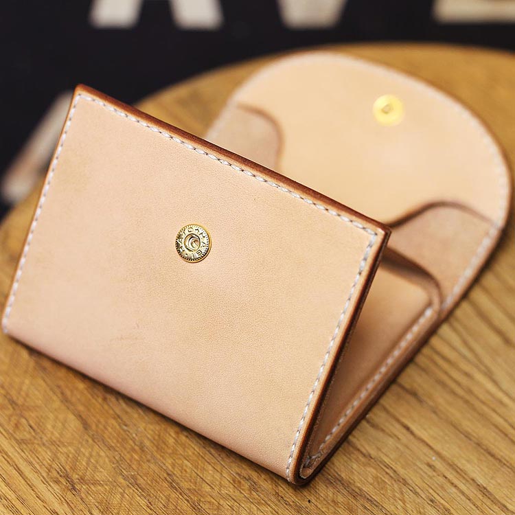 小さい財布 三つ折り財布 栃木レザー ヌメ革 ミニ財布 ヌメ革財布