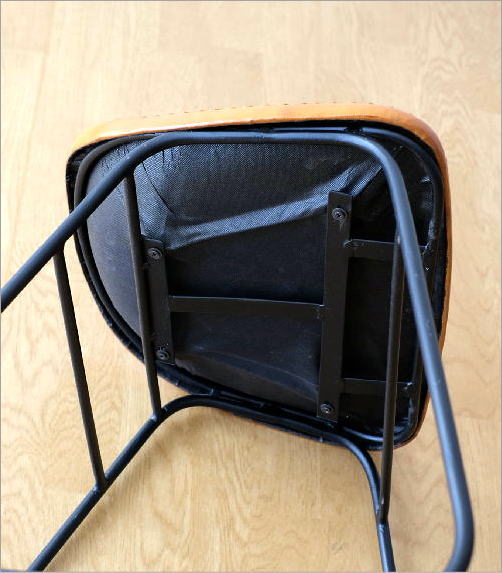 スツール レザー アンティーク おしゃれ 本革 革張り ロートアイアン