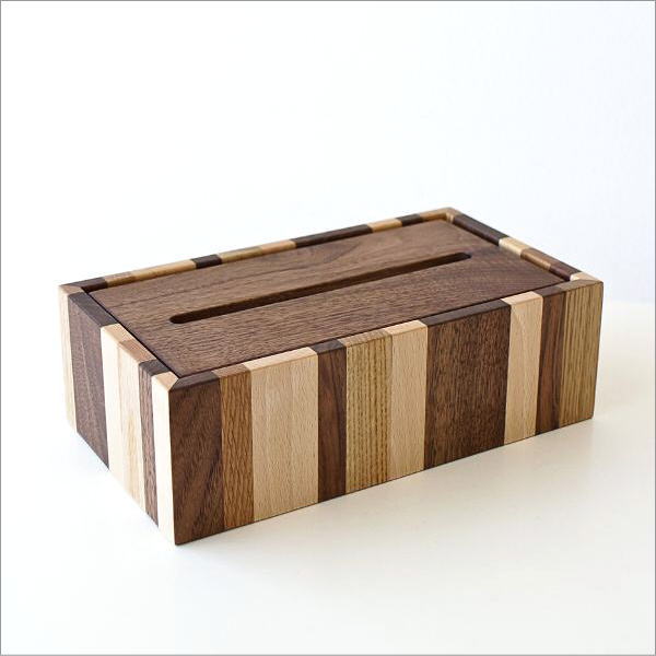 ティッシュケース 木製 おしゃれ オーク ブナ ウォールナット 天然木