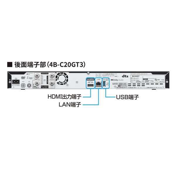 SHARP（シャープ） ブルーレイディスクレコーダー AQUOS アクオス 2TB