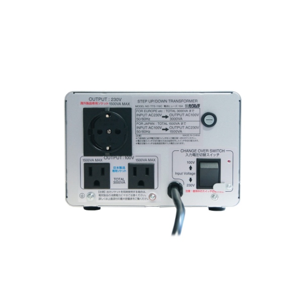 カシムラ WT-15EJ NTI-119 海外国内用大型変圧器 220-240V/3000VA