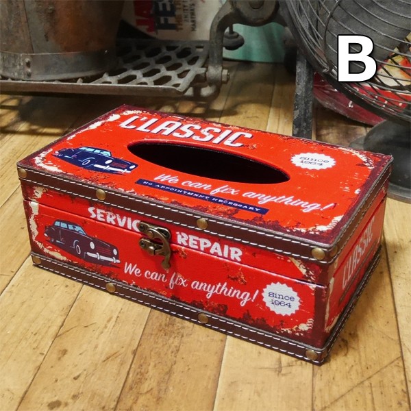 アメリカン ティッシュケース レトロ ティッシュカバー ティッシュ