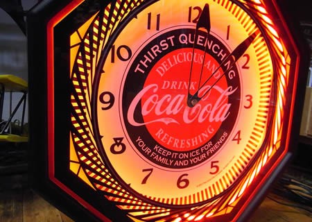 Coca Cola（コカコーラ） ネオンクロック ネオン管 インテリア