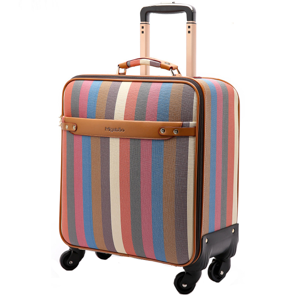 スーツケース Sサイズ ストライプ ソフト キャリーバッグ ファスナー