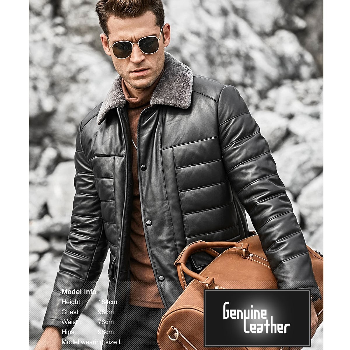 送料無料!】全10サイズ メンズ シープファーカラー ラムスキン