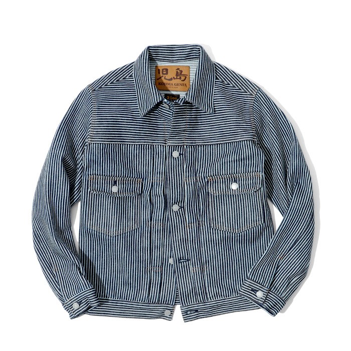 児島ジーンズ 公式通販 21oz デニム＆ヒッコリー ヘビージャケット 2nd