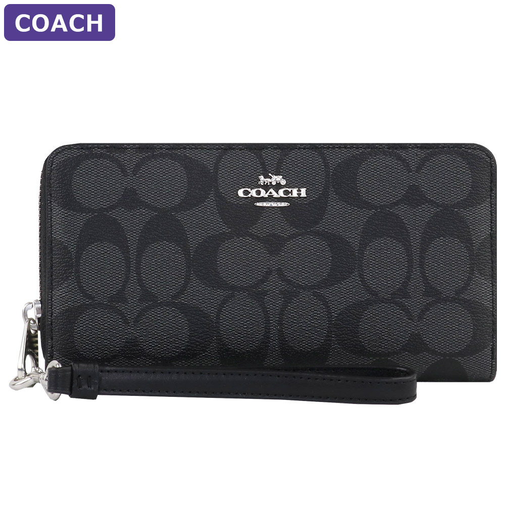 COACH（コーチ） 財布 長財布 C4452 ストラップ付 シグネチャー