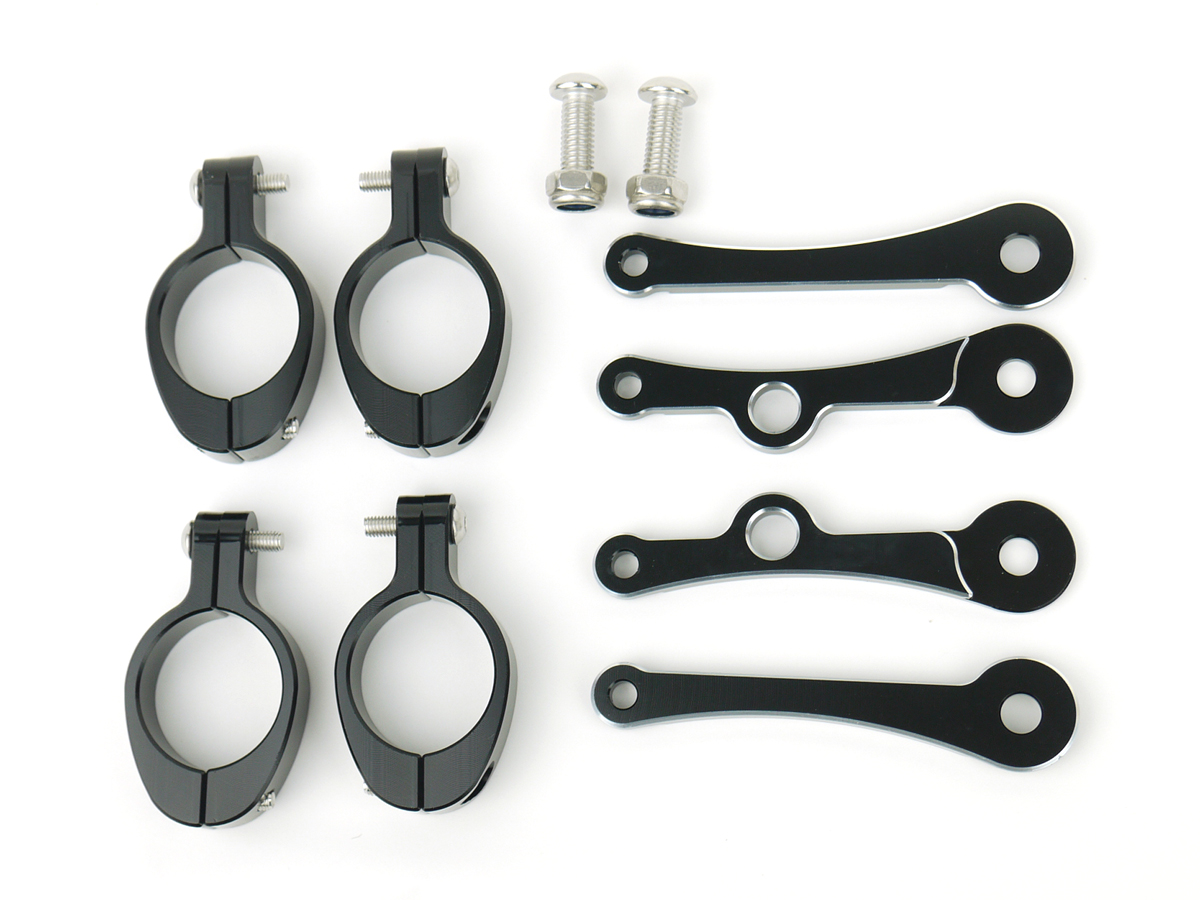 アジャスタブル ヘッドライトステー ステー ブラック カフェレーサー