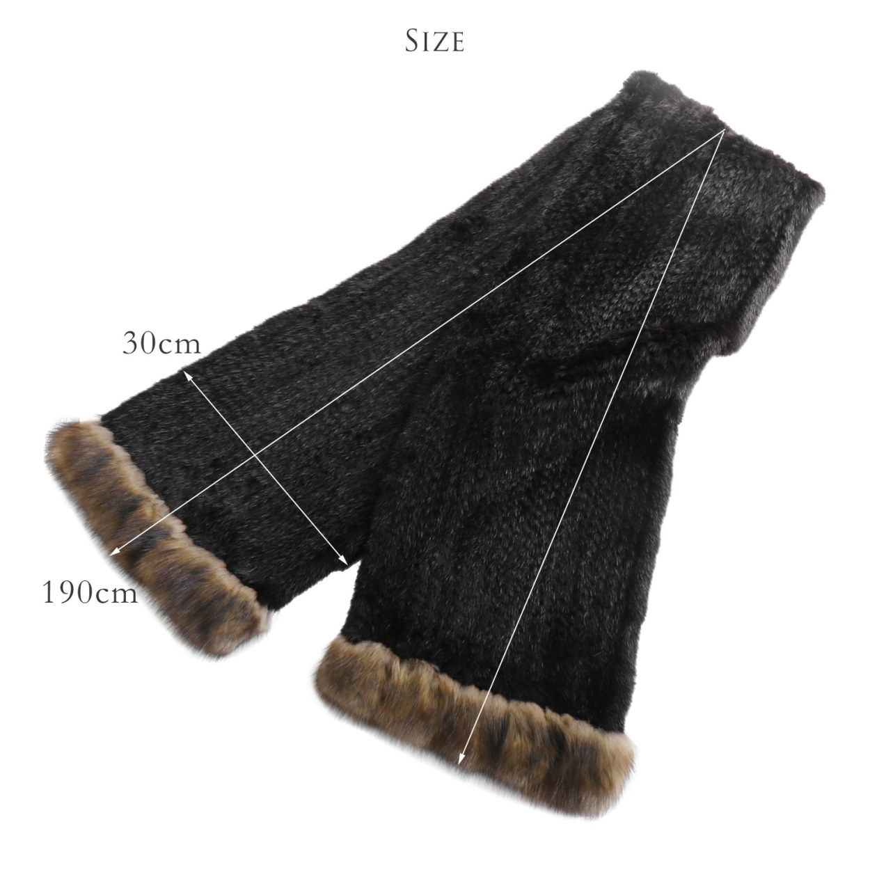 sankyo shokai（三京商会） ＜爆買＞ブラックミンク 編み込み ストール