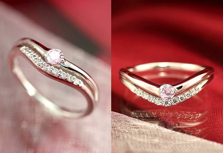 Jeweluce（ジュエルーチェ） ピンクダイヤモンド 0.07ct Pink Dia