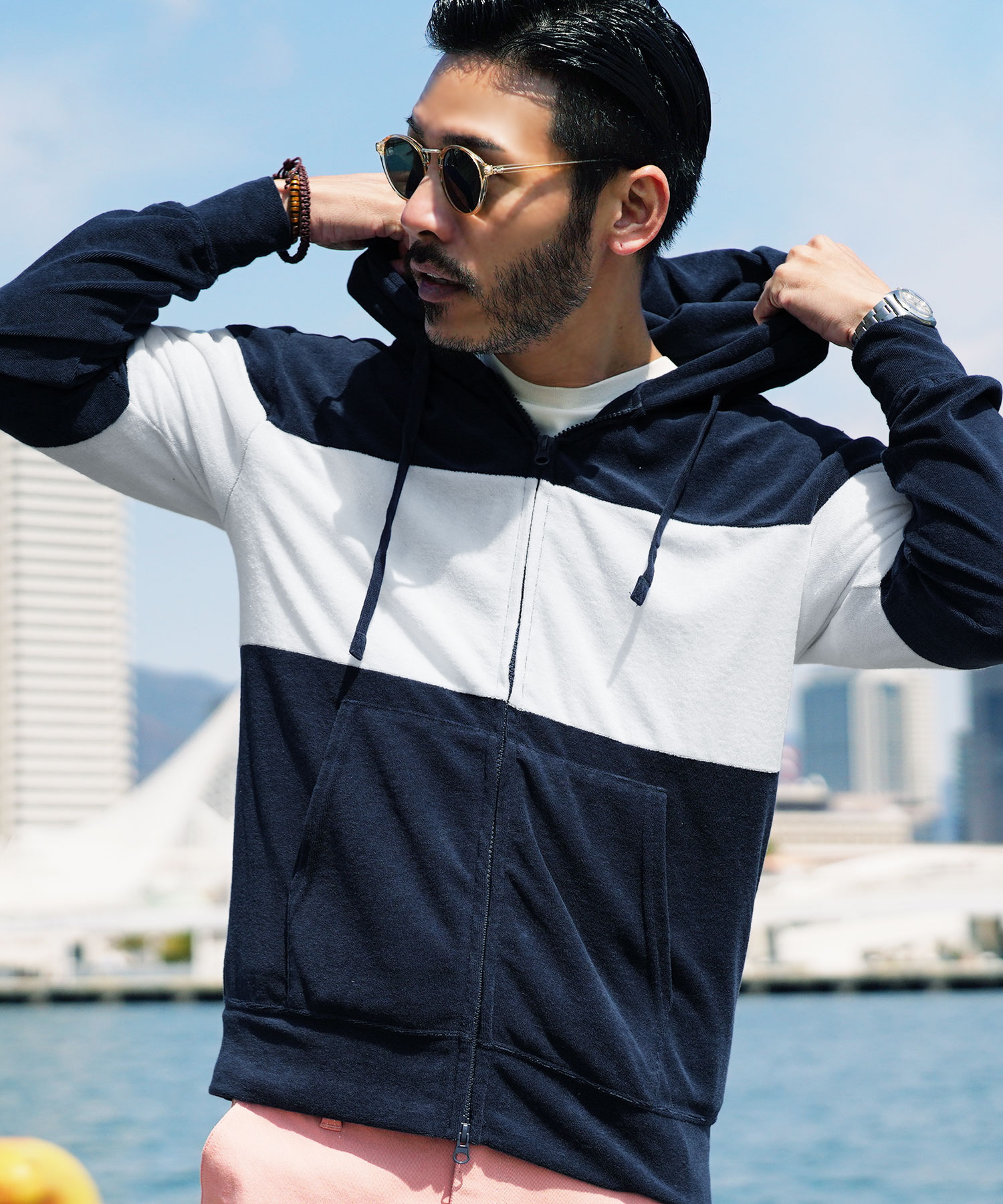 roshell（ロシェル） パイルパーカー メンズ トップス ジップアップ