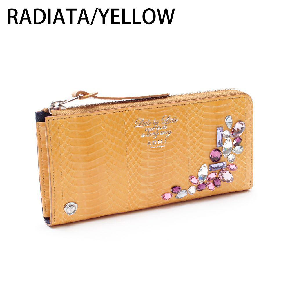 A.D.M.J（エーディーエムジェイ） ADMJ 財布 スネークレザー Lジップ