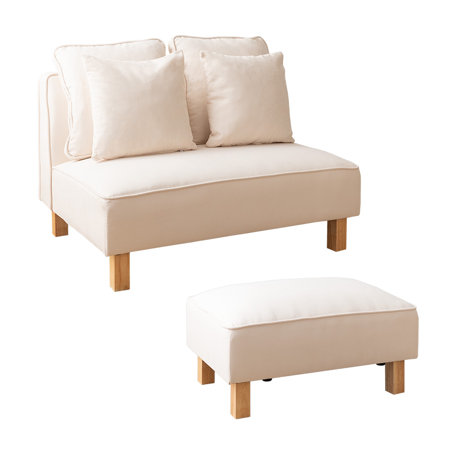 2人掛けカウチソファ ソファー フロア ロー ユニット セット