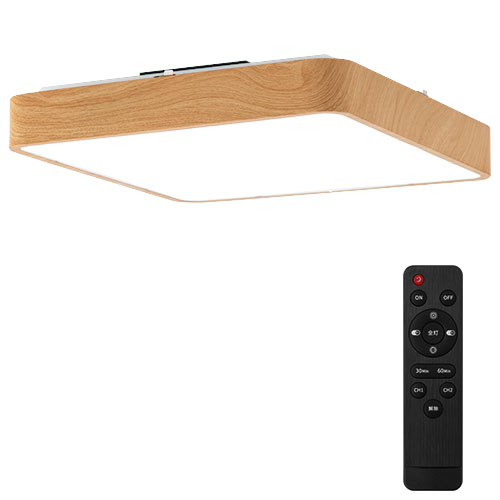 ぼん家具 シーリングライト led 4.5畳 2140lm 四角 薄型 木目調 調光