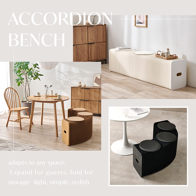 HAGiHARA（萩原） ベンチ 収納 椅子 おしゃれ クッション 折りたたみ