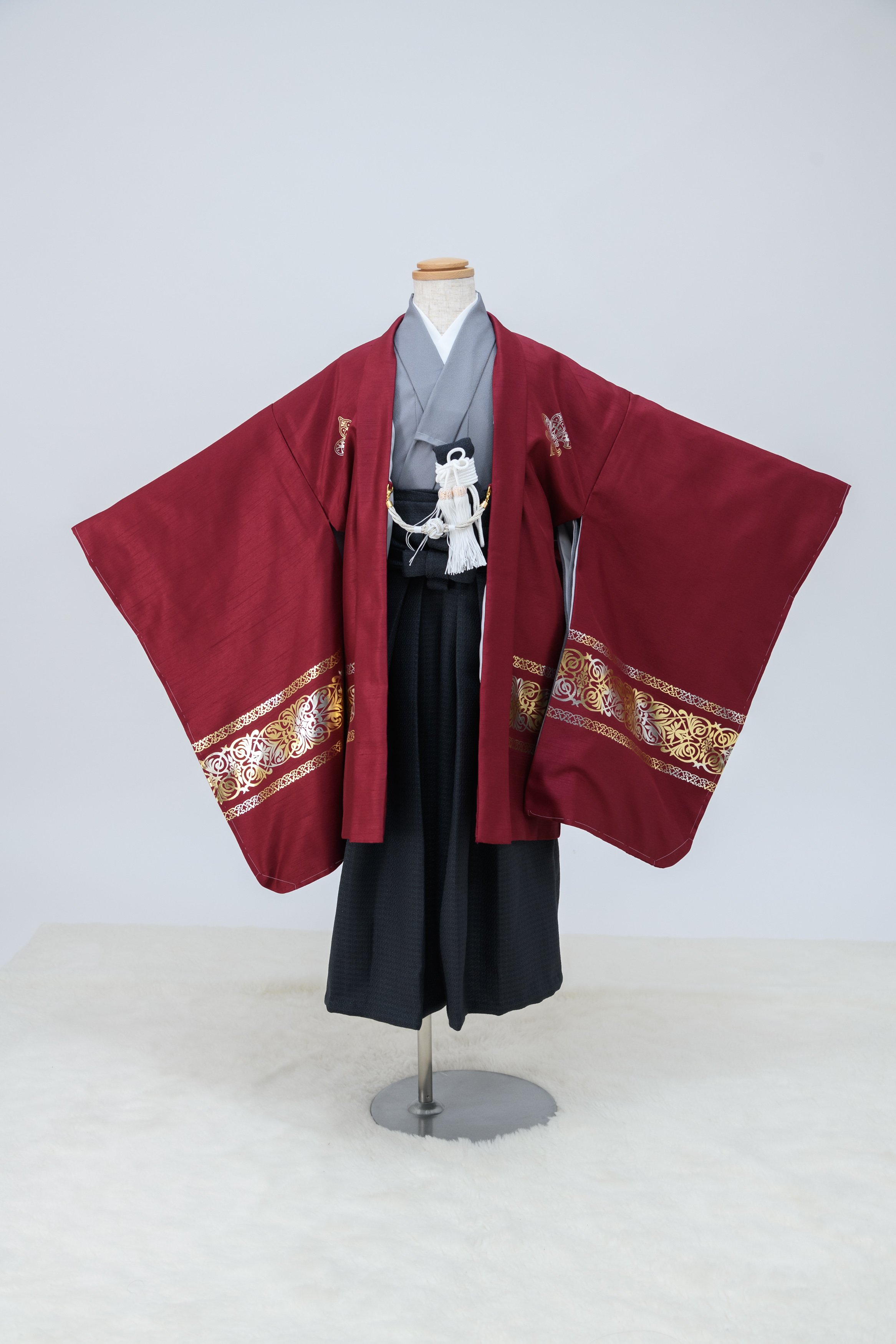 七五三 着物 5歳 羽織袴セット 男の子 京WA・KKA ブランド 絵羽柄 10点