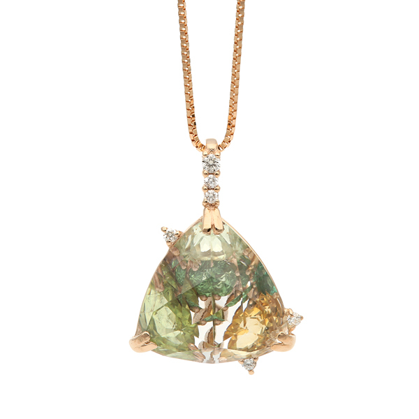 Jewel closet by L&Co. ネックレス レディース 18金 K18 グリーン 黄