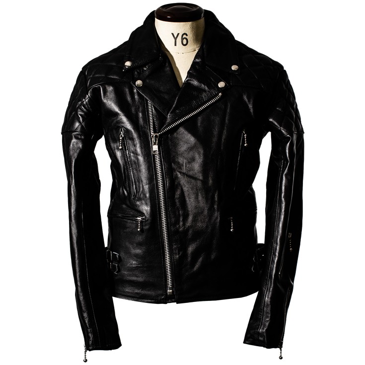 Horn Works 本革 UKパッドダブルライダースジャケット メンズ ホーン