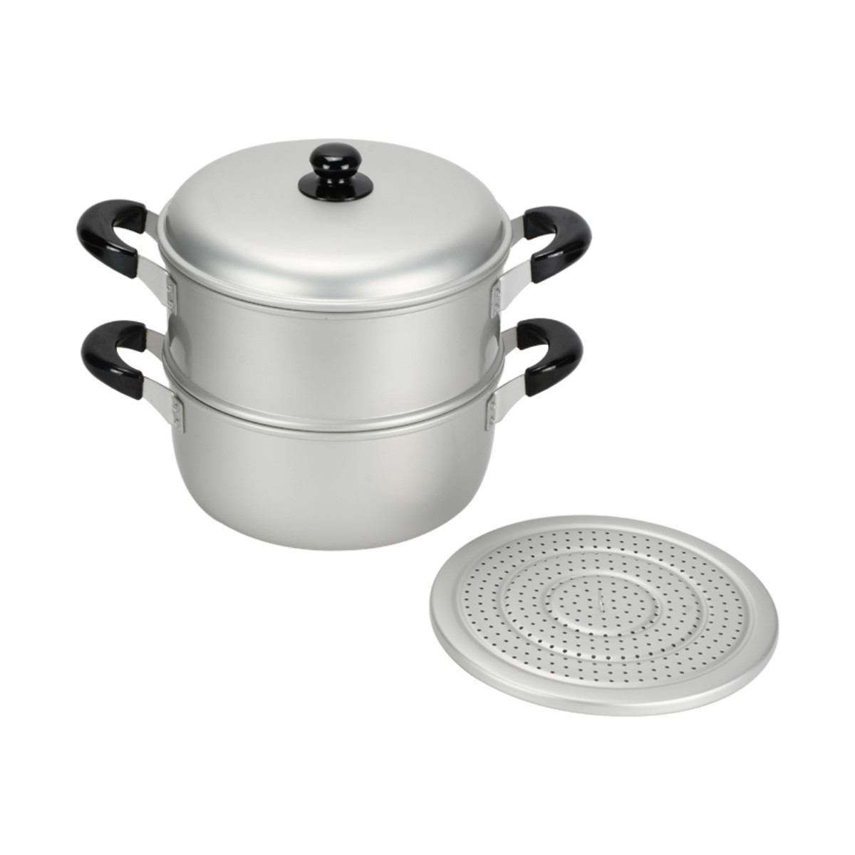 パール金属 アルミ2段蒸し器 26cm ニューセレット ガス火専用 もち米