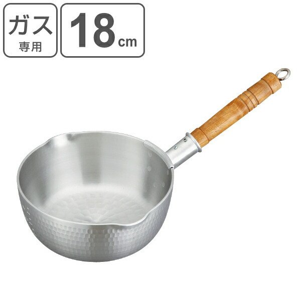 雪平鍋 18cm 1.6L 打出厚板雪平鍋 極厚 （ ガス火専用 行平鍋 片手鍋