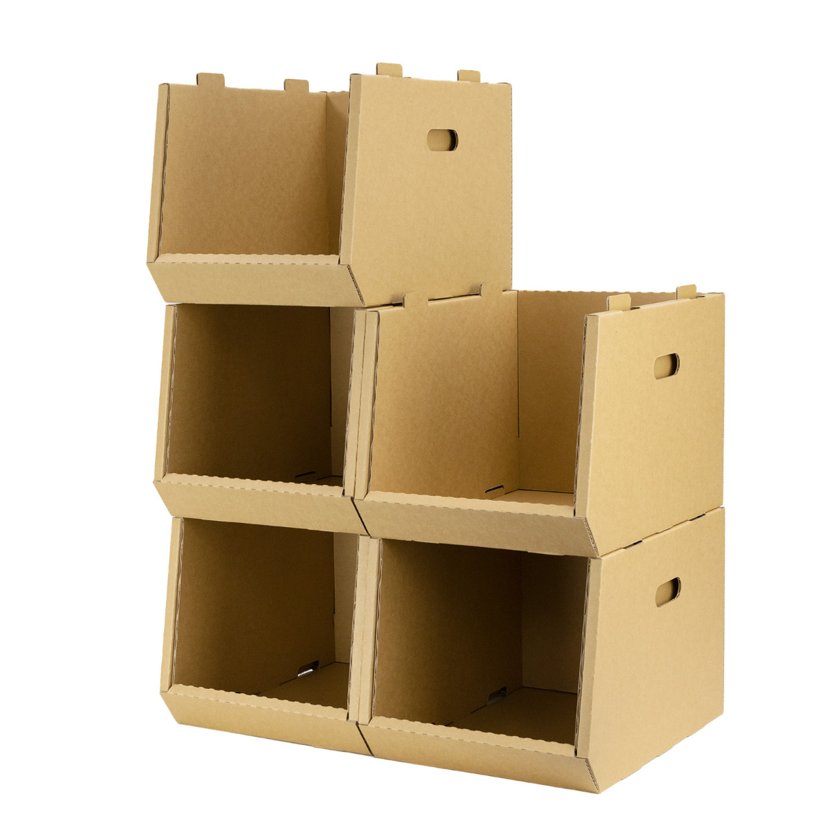 収納ボックス スタッキングコンテナN 5個セット ナロー ダンボール