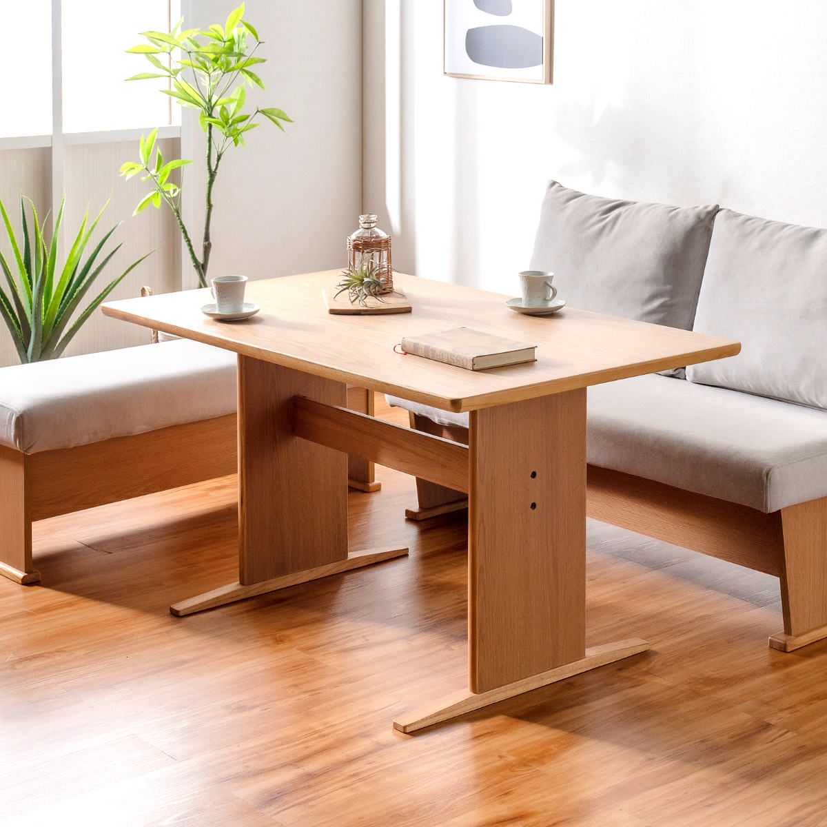 ダイニングテーブル 幅120cm T字脚 （ テーブル 食卓テーブル 天然木