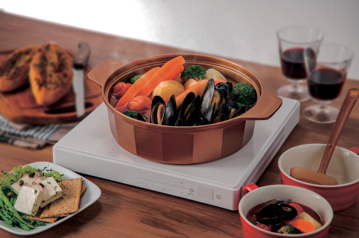 パール金属 VISIONS GOLD Coating IH対応 卓上鍋 26cm （ ビジョン 鍋