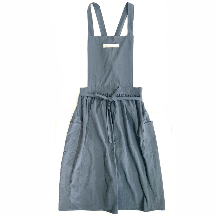 エプロン コットン ワンピース風 大人 女性 フリル ガーデニング 親子