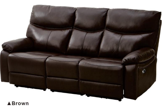 爆買】電動ソファ 3人掛け 本革 リクライニング テーブル付き 高級感