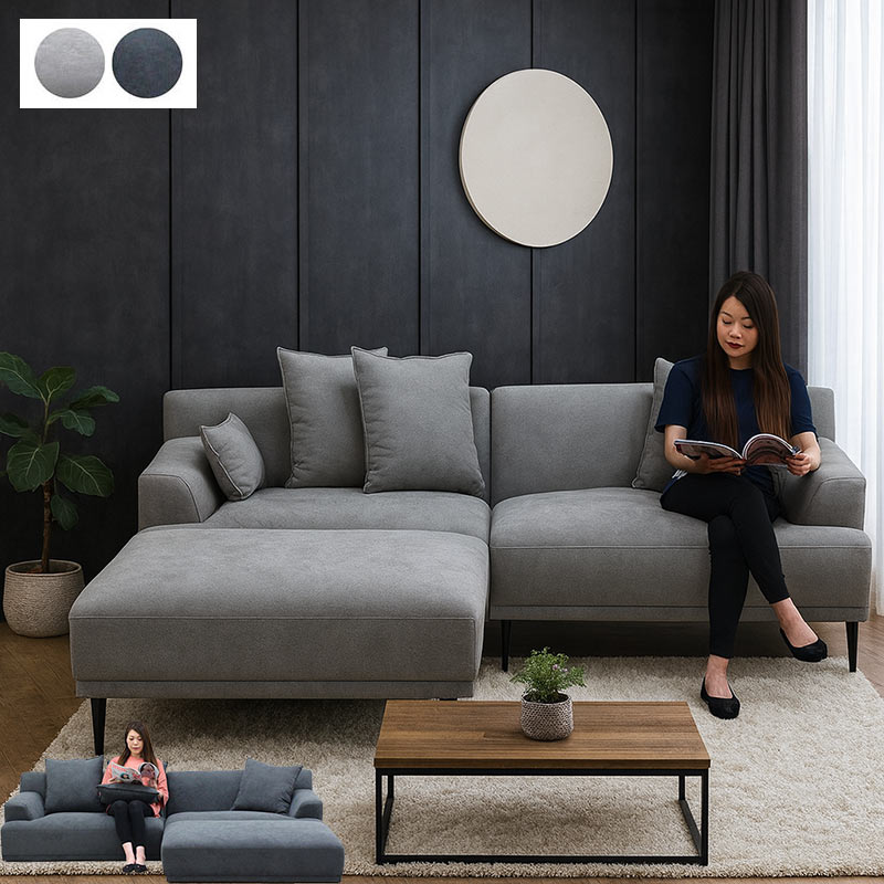 爆買 カウチソファー 4人掛け 3人掛け 大型 おしゃれ ファブリック