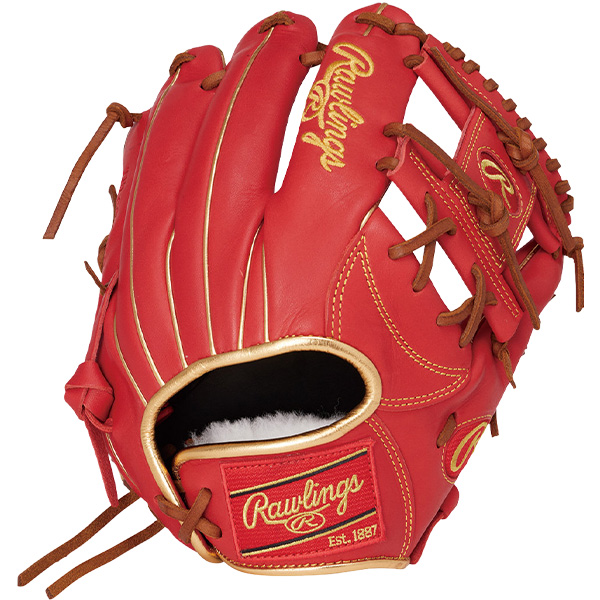 Rawlings 軟式グローブ 赤/ベージュ 左利き用 Rawlings 軟式グローブ