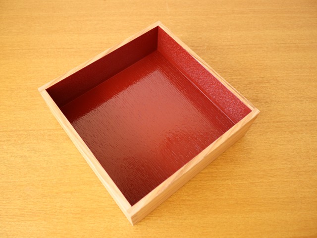 白木塗タモ6.0 三段重 内朱 6寸 松屋漆器店 重箱 : 雑貨のお店セレクト