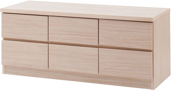 チェスト ロー 引き出し収納 3列 2段 シンプルデザイン 木製 日本製